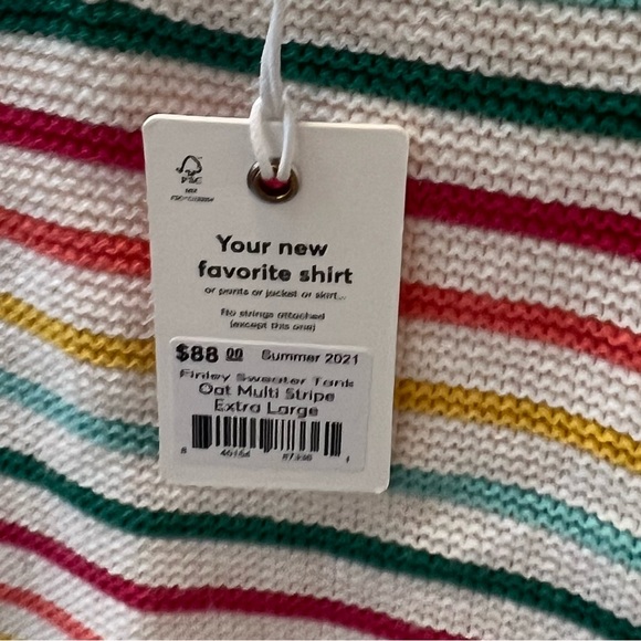 NWT Marine Layer Finley Sweater Tank in Oat Multi Stripe - XL - Picture 4 of 4